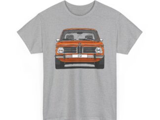 T-Shirt, BMW 02, Strichzeichnung, Orange, eigenes Kennzeichen möglich
