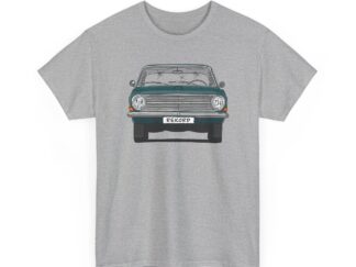 T-Shirt, Opel Rekord A, Strichzeichnung, Grün (Petrol), mit Kennzeichen personalisierbar