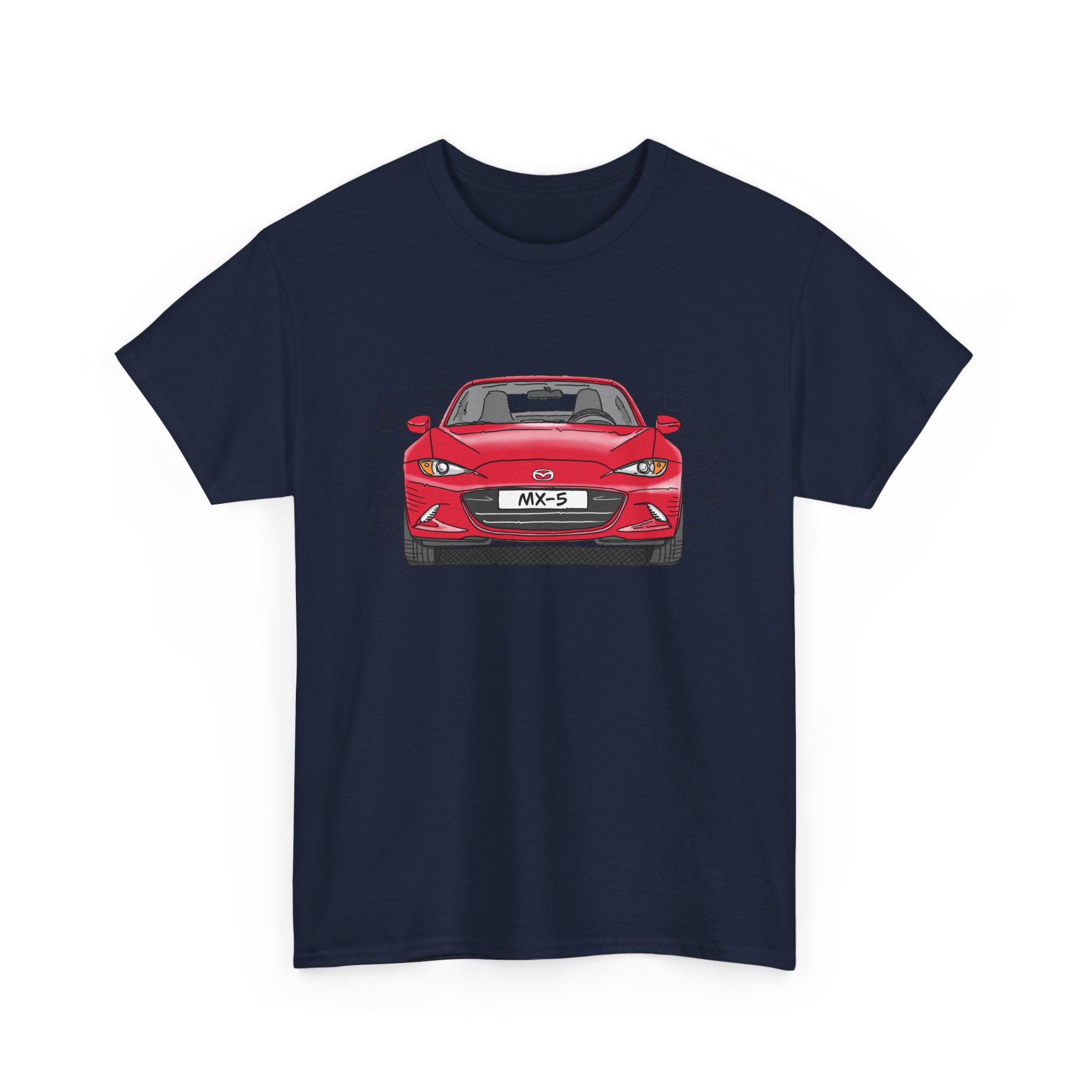 T-Shirt, Mazda MX-5 ND RF, Strichzeichnung, Rot, beidseitig – Bild 23
