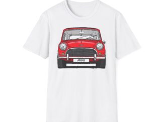 T-Shirt, Mini, Strichzeichnung, Rot, mit Kennzeichen personalisierbar