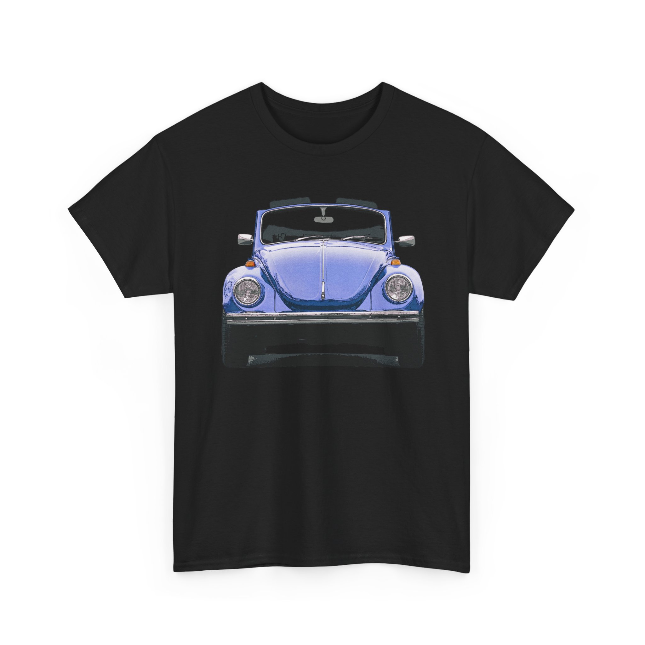 T-Shirt, VW Käfer Cabrio, 1302, Strichzeichnung, Blau, mit Kennzeichen personalisierbar – Bild 11