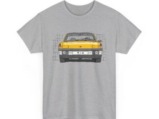 T-Shirt, Porsche 914, VW Porsche, Strichzeichnung, Gelb, personalisierbar