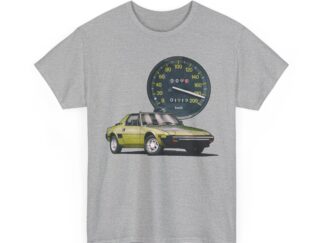T-Shirt, Fiat X1/9, Grün, Vmax mit Tacho