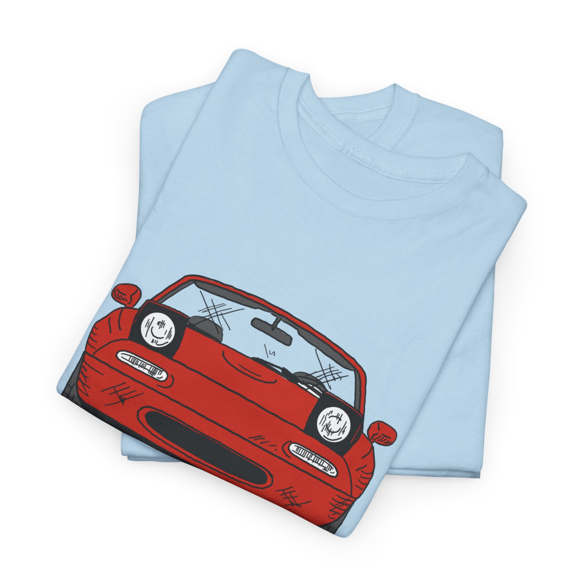 T-Shirt, Mazda MX5 Miata, Strichzeichnung, Rot – Bild 14