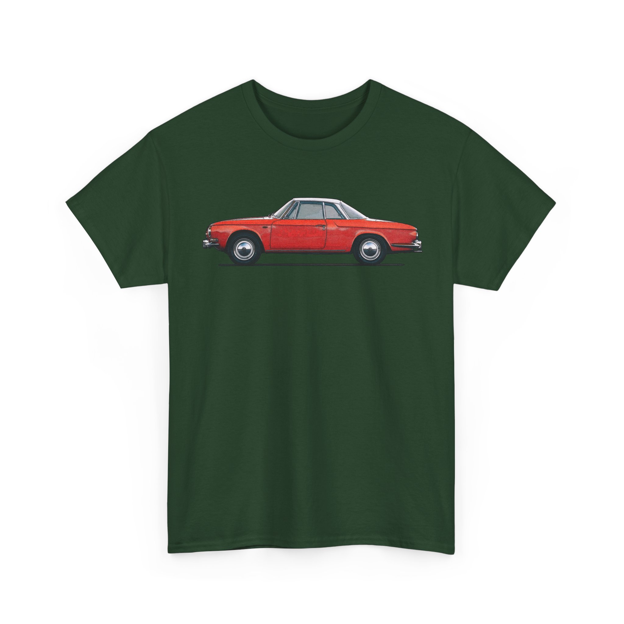 T-Shirt, Karmann Ghia Typ 34, Seitenansicht, Rot – Bild 5