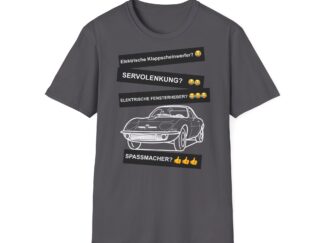 T-Shirt, Opel GT Weiss, Deutscher Text, Spaßmacher