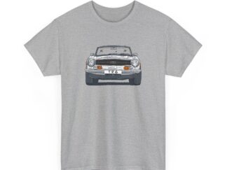 T-Shirt, Triumph TR6, Strichzeichnung, Weiß, personalisierbar