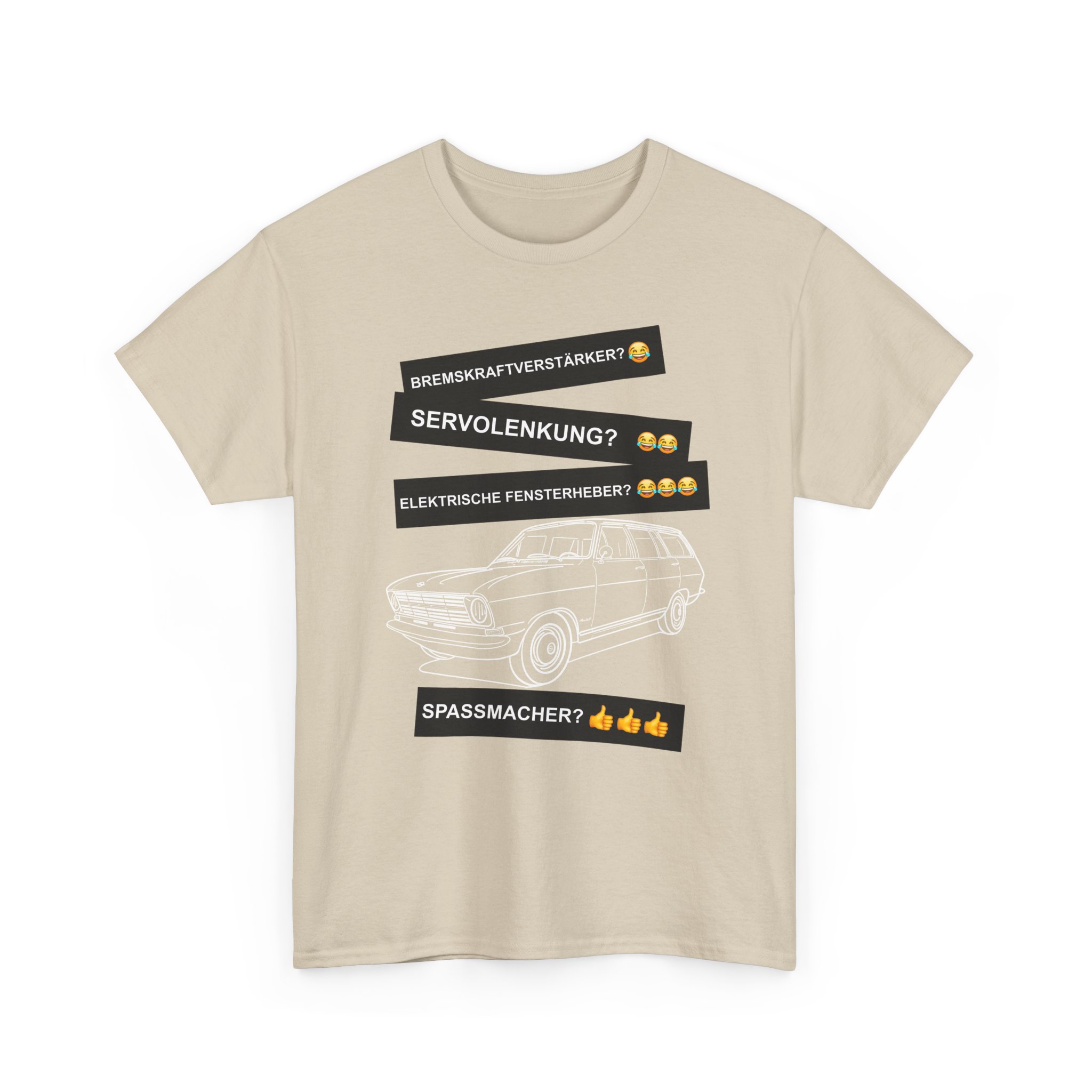 T-Shirt, Opel Kadett B Caravan, Weiß, Deutscher Text, Spaßmacher – Bild 11