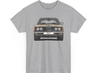 T-Shirt, BMW E21, 3er BMW, Strichzeichnung, Beige, eigenes Kennzeichen möglich