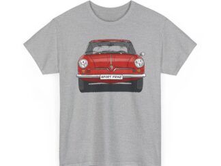 T-Shirt, NSU Sport Prinz, Strichzeichnung, Rot, mit Kennzeichen personalisierbar