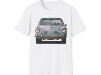 T-Shirt, Karmann-Ghia Typ34, beidseitig bedruckt, Grau, mit Kennzeichen personalisierbar