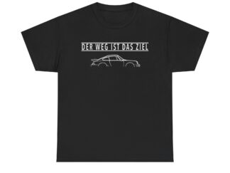 T-Shirt, 911, 964 Turbo, Text DER WEG IST DAS ZIEL, Weiße Schrift