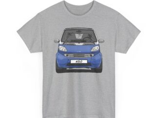 T-Shirt, Smart 450 Pre-FL, Strichzeichnung, Blau, eigenes Kennzeichen möglich