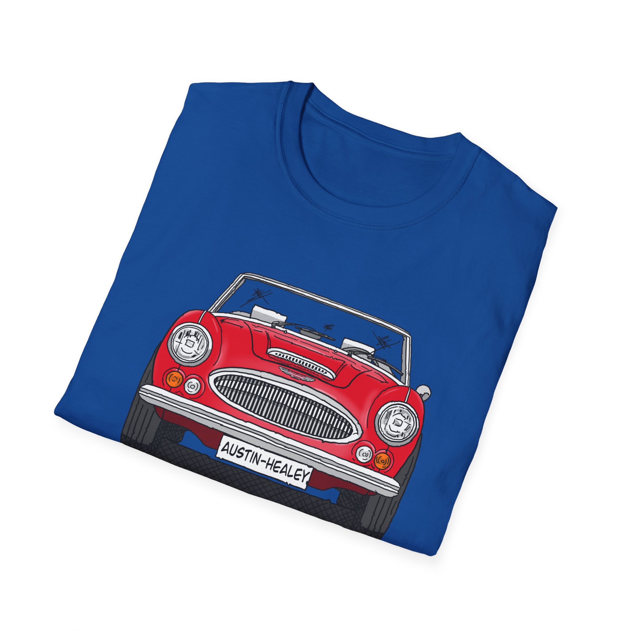 T-Shirt, Austin-Healey 3000, Strichzeichnung, Rot, personalisierbar – Bild 28
