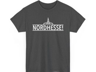 T-Shirt, NORDHESSE!, Herkules, feiner Druck, weiße Schrift