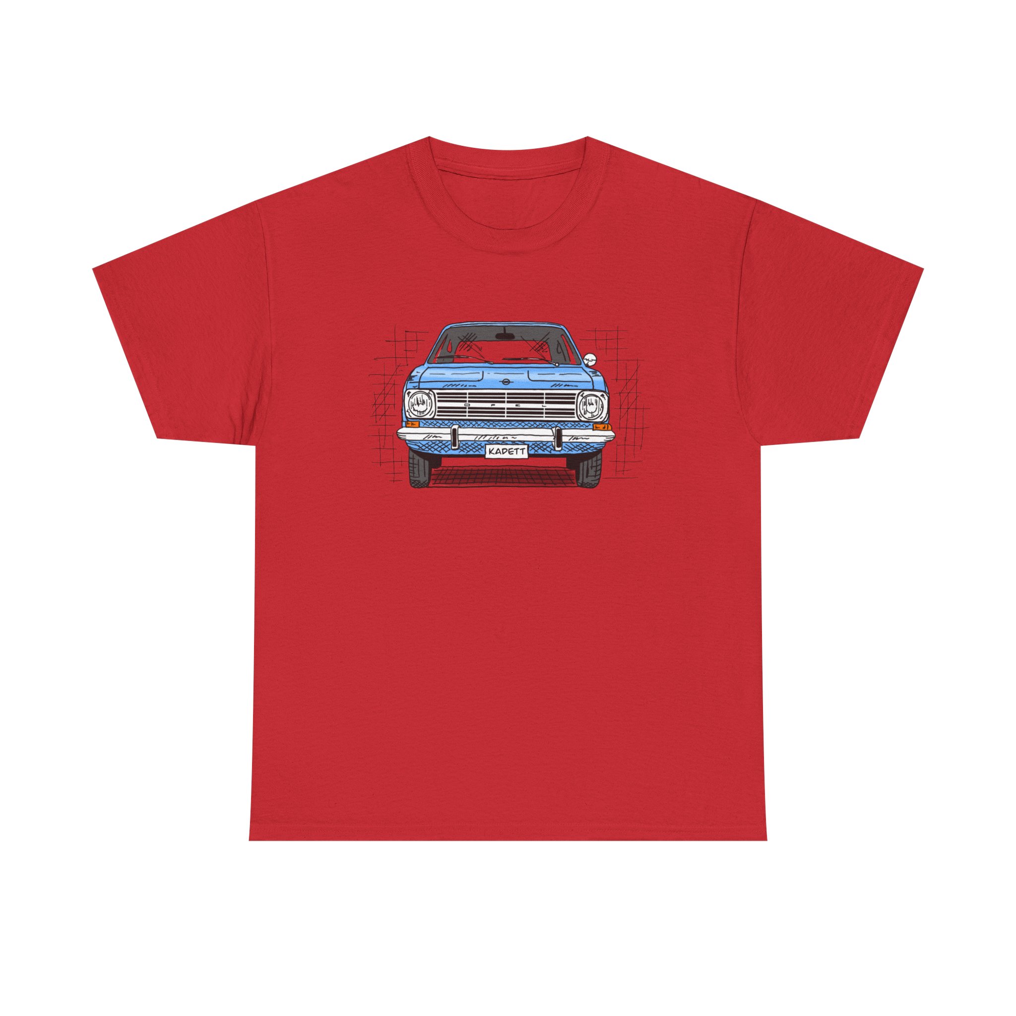 T-Shirt, Opel Kadett B, Strichzeichnung, Blau, personalisierbar – Bild 41