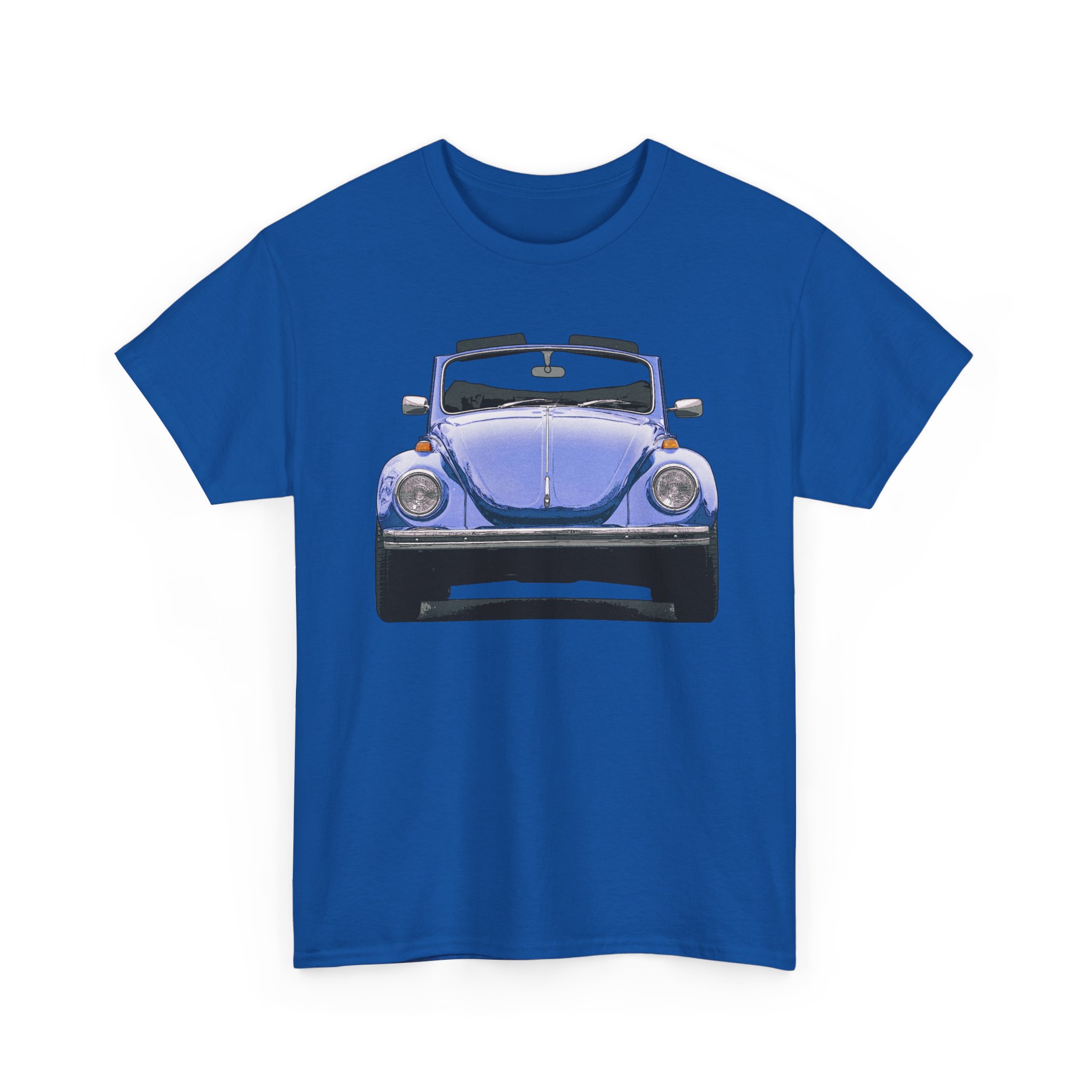 T-Shirt, VW Käfer Cabrio, 1302, Strichzeichnung, Blau, mit Kennzeichen personalisierbar – Bild 35