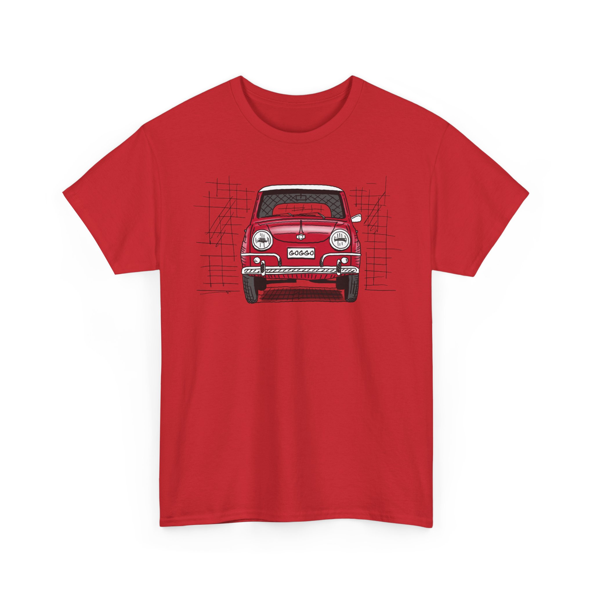 T-Shirt, Goggo, Strichzeichnung, Rot, personalisierbar – Bild 47