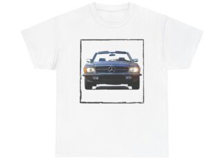 T-Shirt, Mercedes SL R107 - Vorder- und Rückseite bedruckt