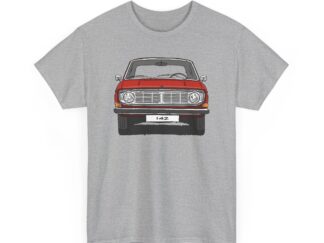 T-Shirt, Volvo 140/142, Strichzeichnung, Rot, Wunschkennzeichen möglich