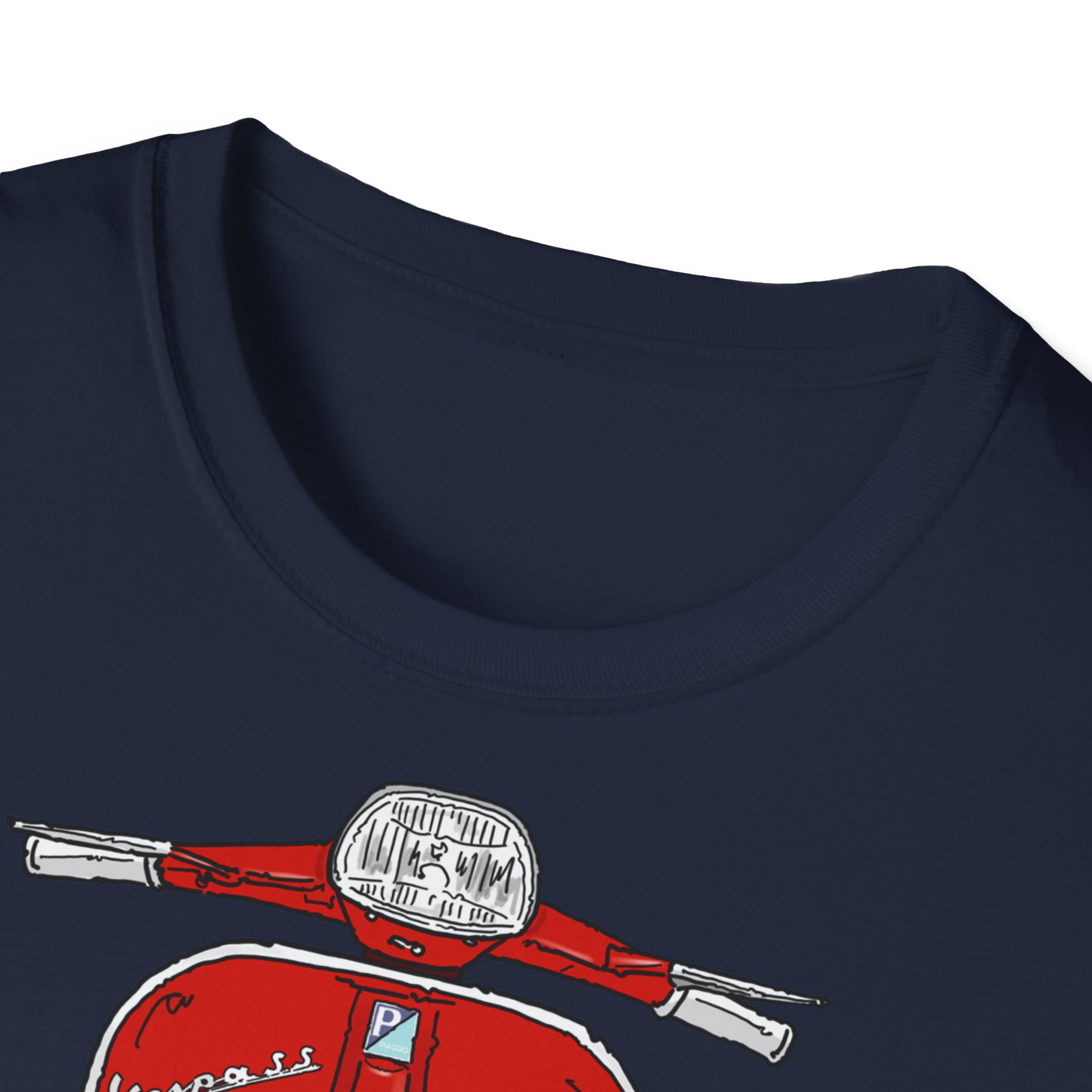 T-Shirt, Vespa Super Sport, 180 SS, Rot, Strichzeichnung – Bild 31