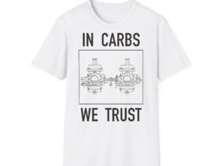 T-Shirt, In Carbs We Trust, Stromberg Zenith, Schwarzer Text