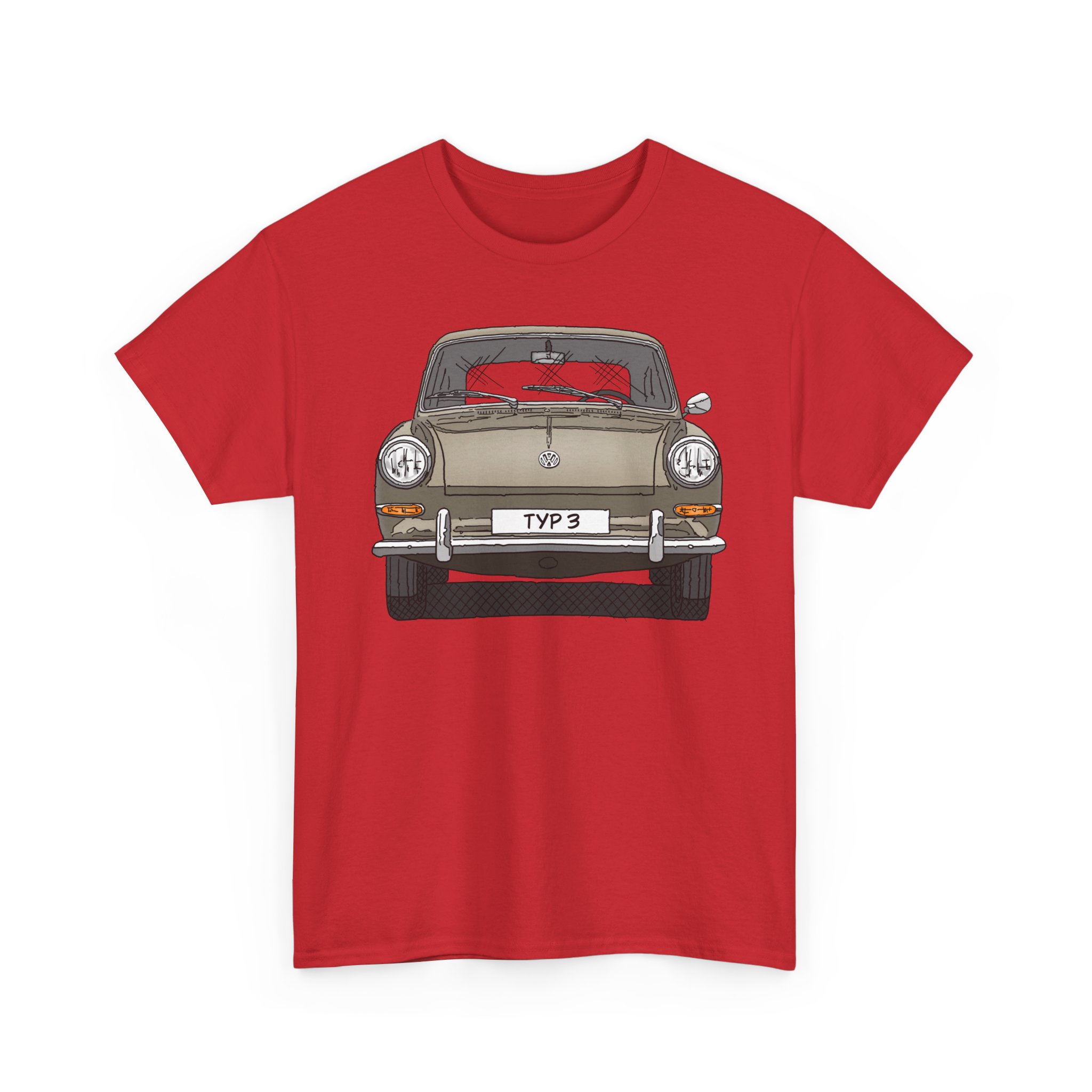 T-Shirt, VW Typ 3, 1500, 1600, Strichzeichnung, Sand, eigenes Kennzeichen möglich – Bild 10