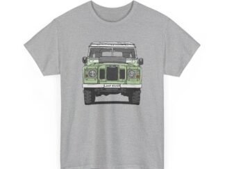 T-Shirt, Land Rover, Strichzeichnung, Grün, personalisierbar