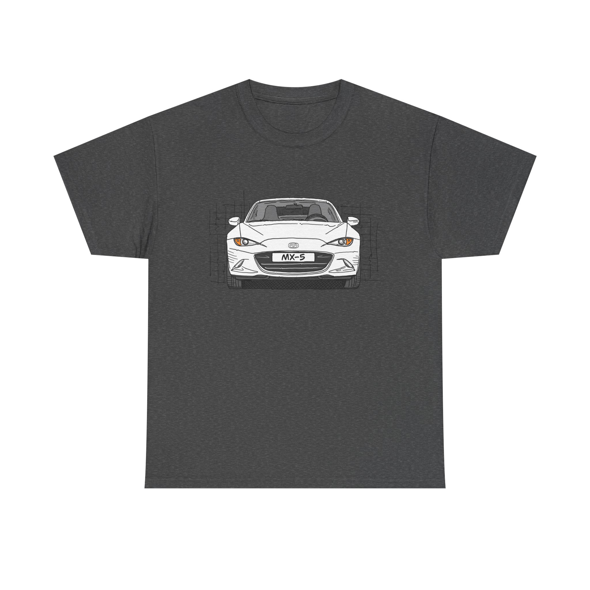 T-Shirt, Mazda MX-5 ND RF, Strichzeichnung, Weiß, beidseitig – Bild 5