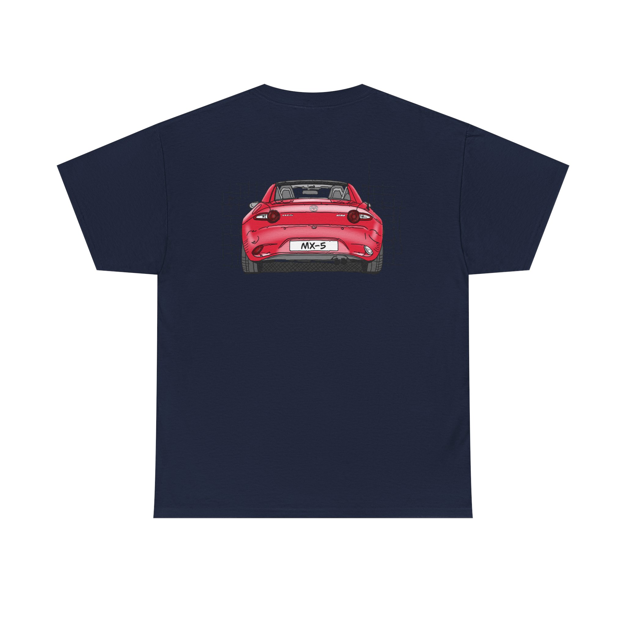 T-Shirt, Mazda MX-5 ND RF, Strichzeichnung, Rot, beidseitig – Bild 22