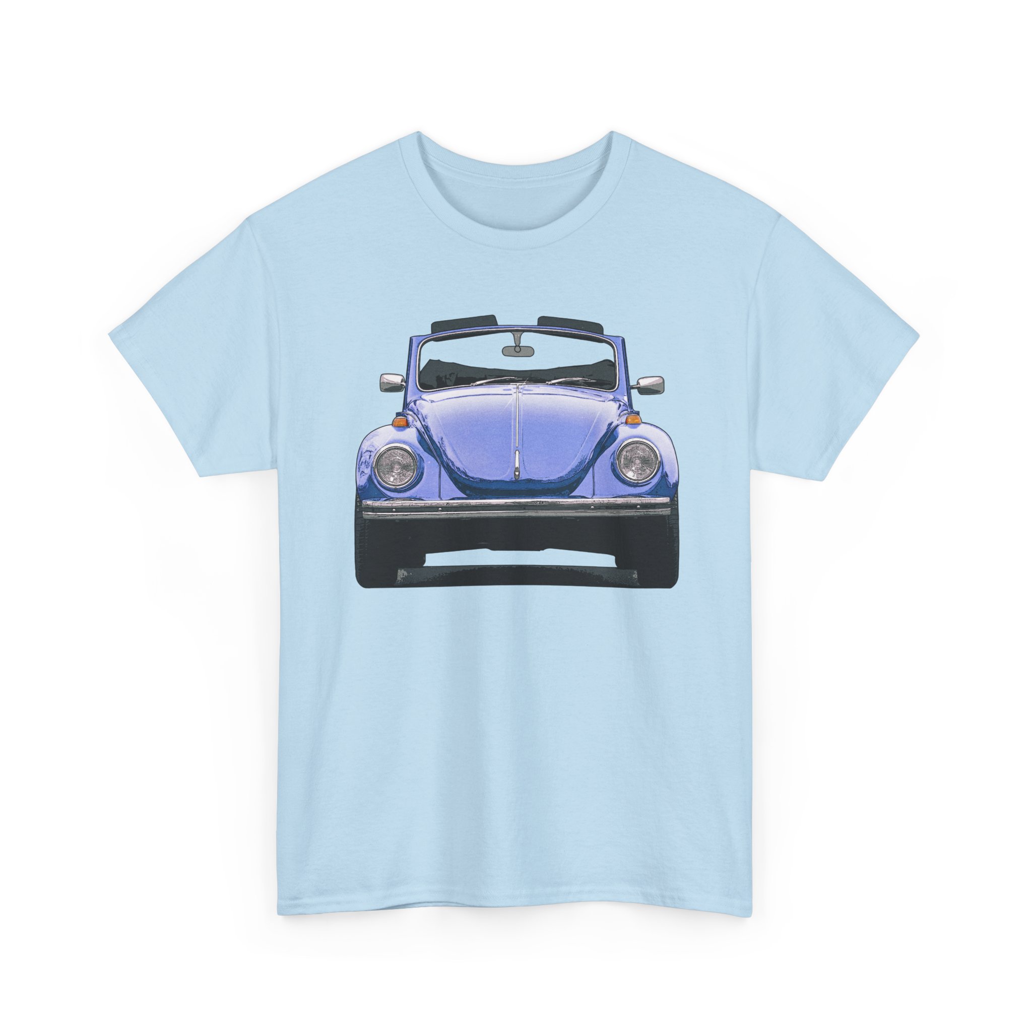 T-Shirt, VW Käfer Cabrio, 1302, Strichzeichnung, Blau, mit Kennzeichen personalisierbar – Bild 31