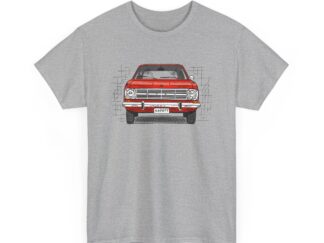 T-Shirt, Opel Kadett B, Strichzeichnung, Rot, personalisierbar