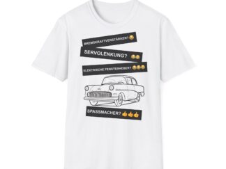 T-Shirt, Opel Rekord P1, Schwarz, Deutscher Text, Spaßmacher