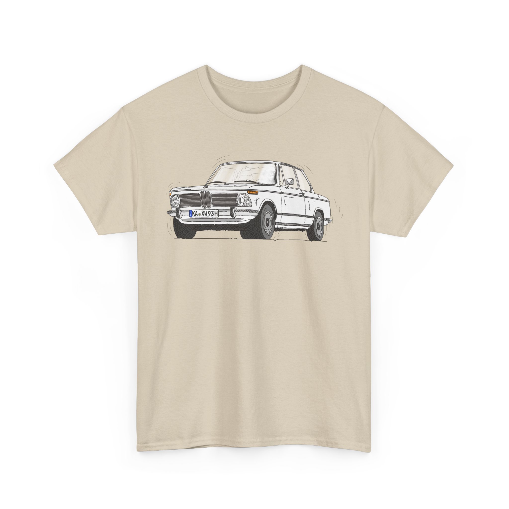 T-Shirt, BMW 02, Strichzeichnung, Weiß, KA XW 93H – Bild 3
