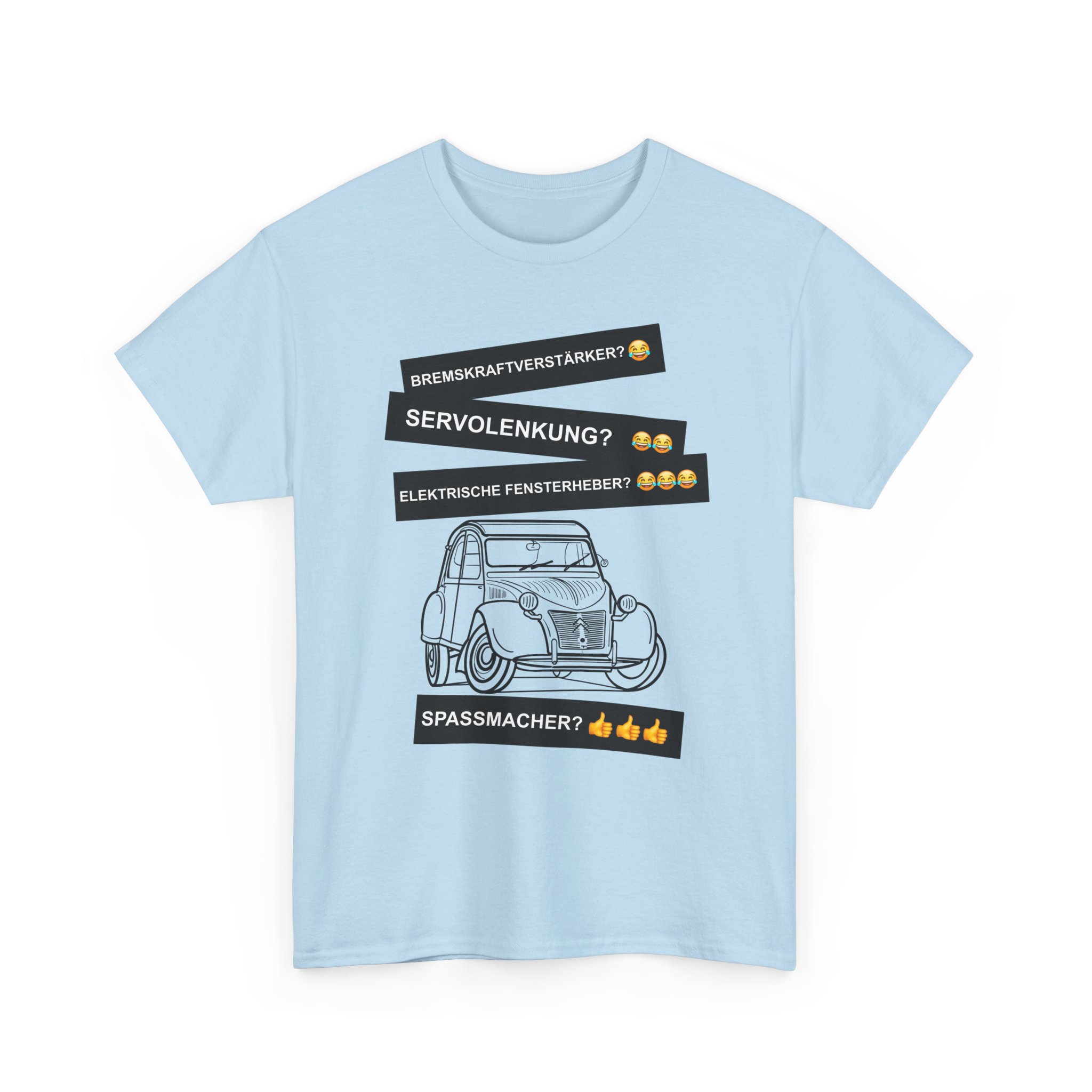 T-Shirt, Citroën 2CV, Ente, Schwarz, Deutscher Text, Spaßmacher – Bild 15