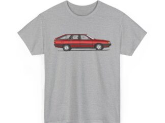T-Shirt, Audi 100 Avant C3, Seitenansicht, Rot