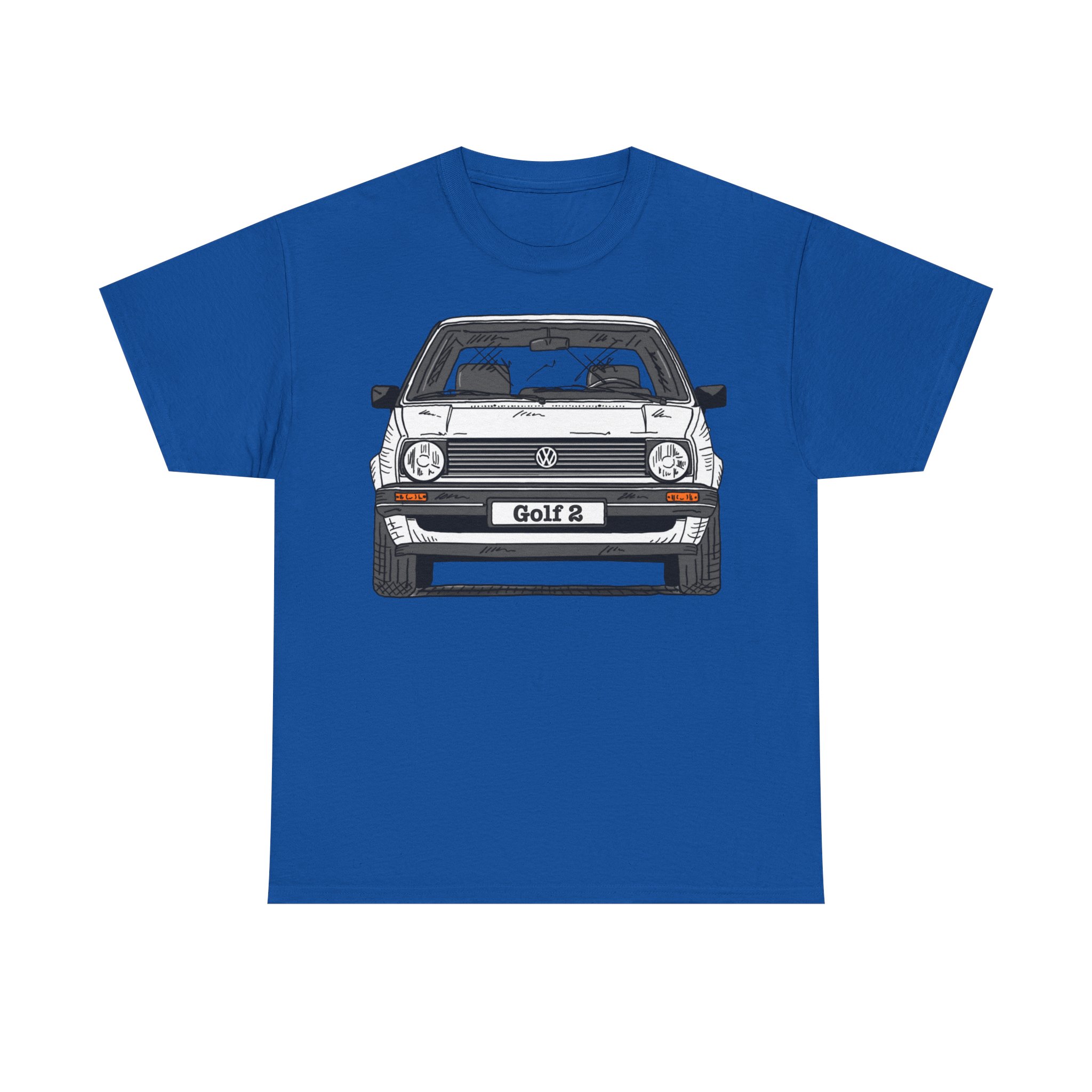 T-Shirt, Golf 2, Strichzeichnung, Weiß, personalisierbar – Bild 33