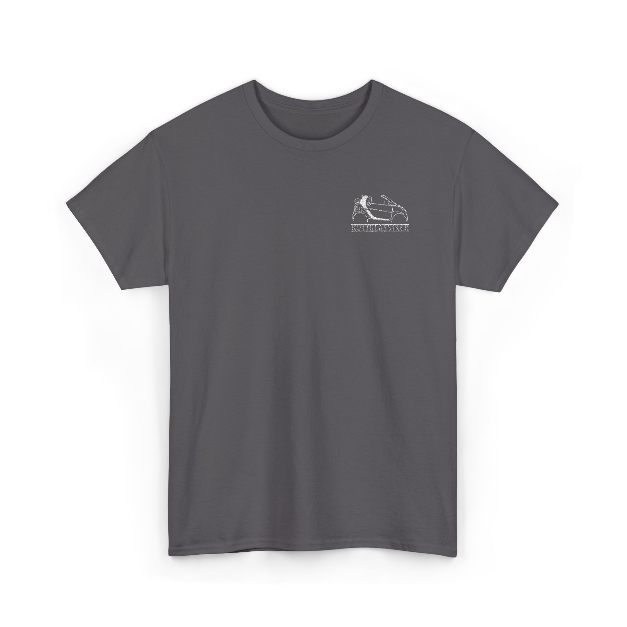 T-Shirt, Stickerei links, Smart Fourtwo Cabrio, A451, Text KULTKLASSIKER, Weiße Schrift – Bild 8