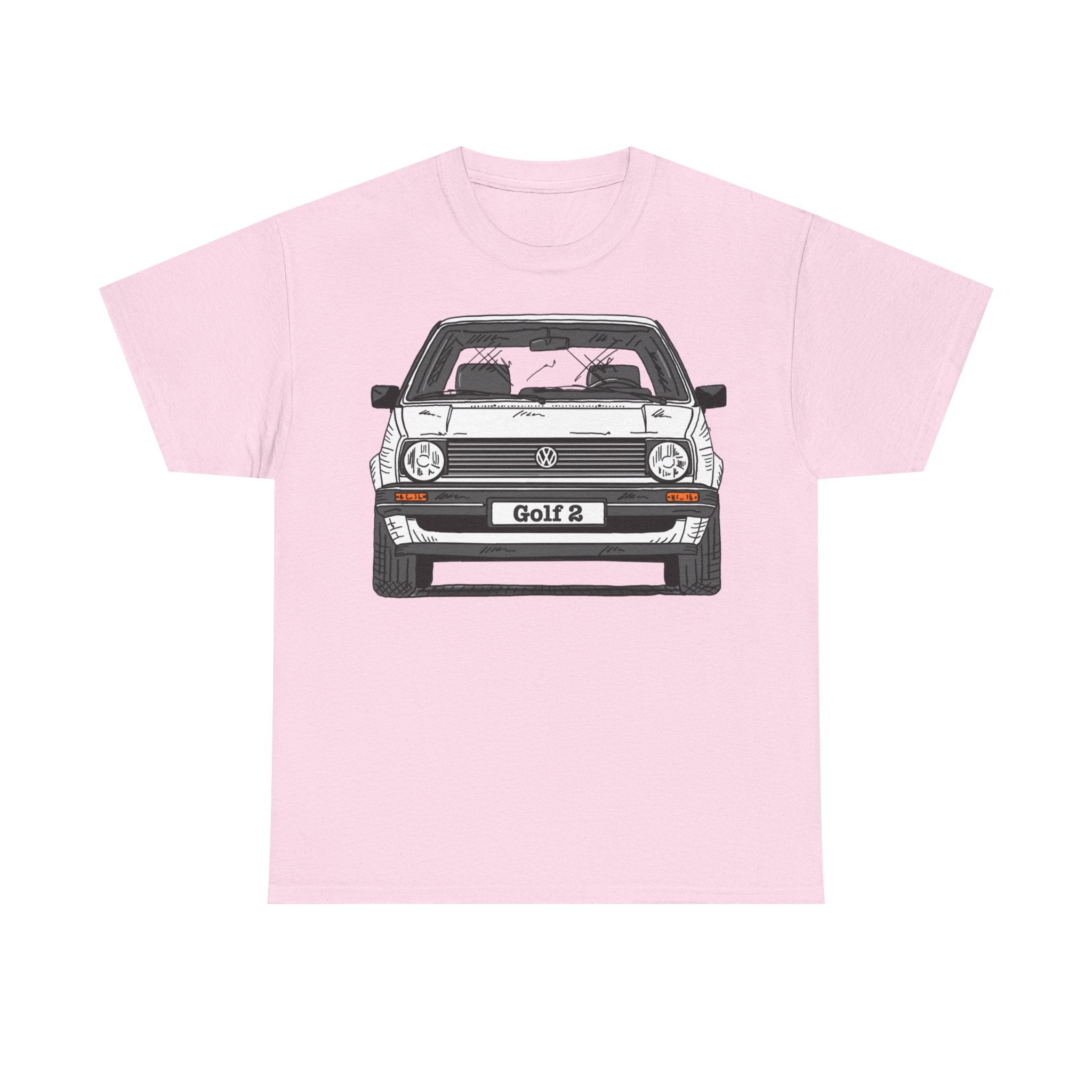 T-Shirt, Golf 2, Strichzeichnung, Weiß, personalisierbar – Bild 41