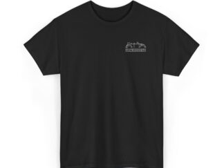 T-Shirt, Stickerei links, VW Käfer Cabrio, Text KULTKLASSIKER, Weiße Schrift