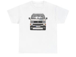 T-Shirt, VW T3, Bulli, California, Strichzeichnung, Weiß, LR SJ 80H