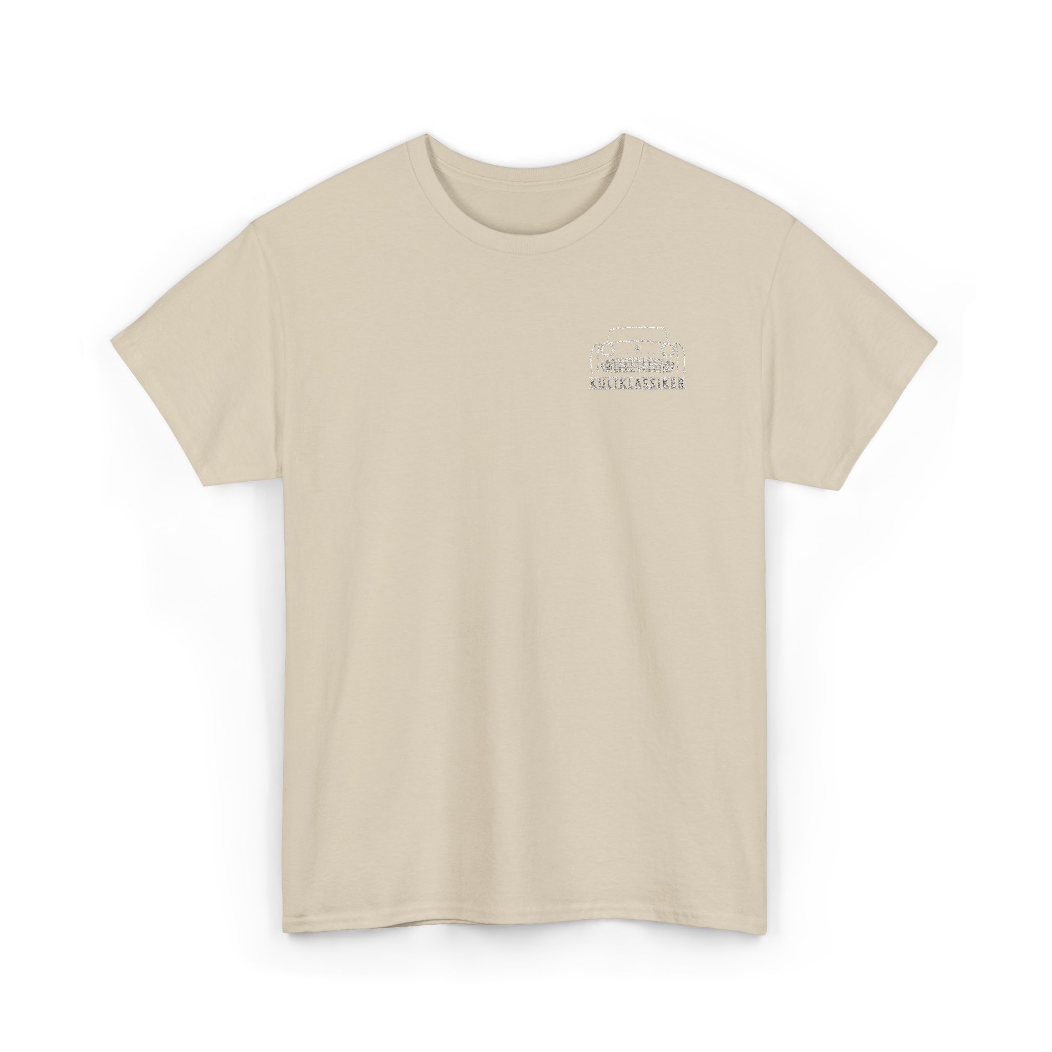 T-Shirt, Stickerei links, Triumph TR3A, TR3B, Text KULTKLASSIKER, Weiße Schrift – Bild 4