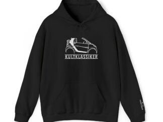 Streng limitiertes Hoodie, nur 50 Exemplare, Smart Fourtwo Cabrio, A451, Vorderseite und Ärmel edel bestickt