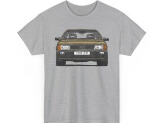 T-Shirt, Audi 100 C3, Strichzeichnung, Grün, eigenes Kennzeichen möglich