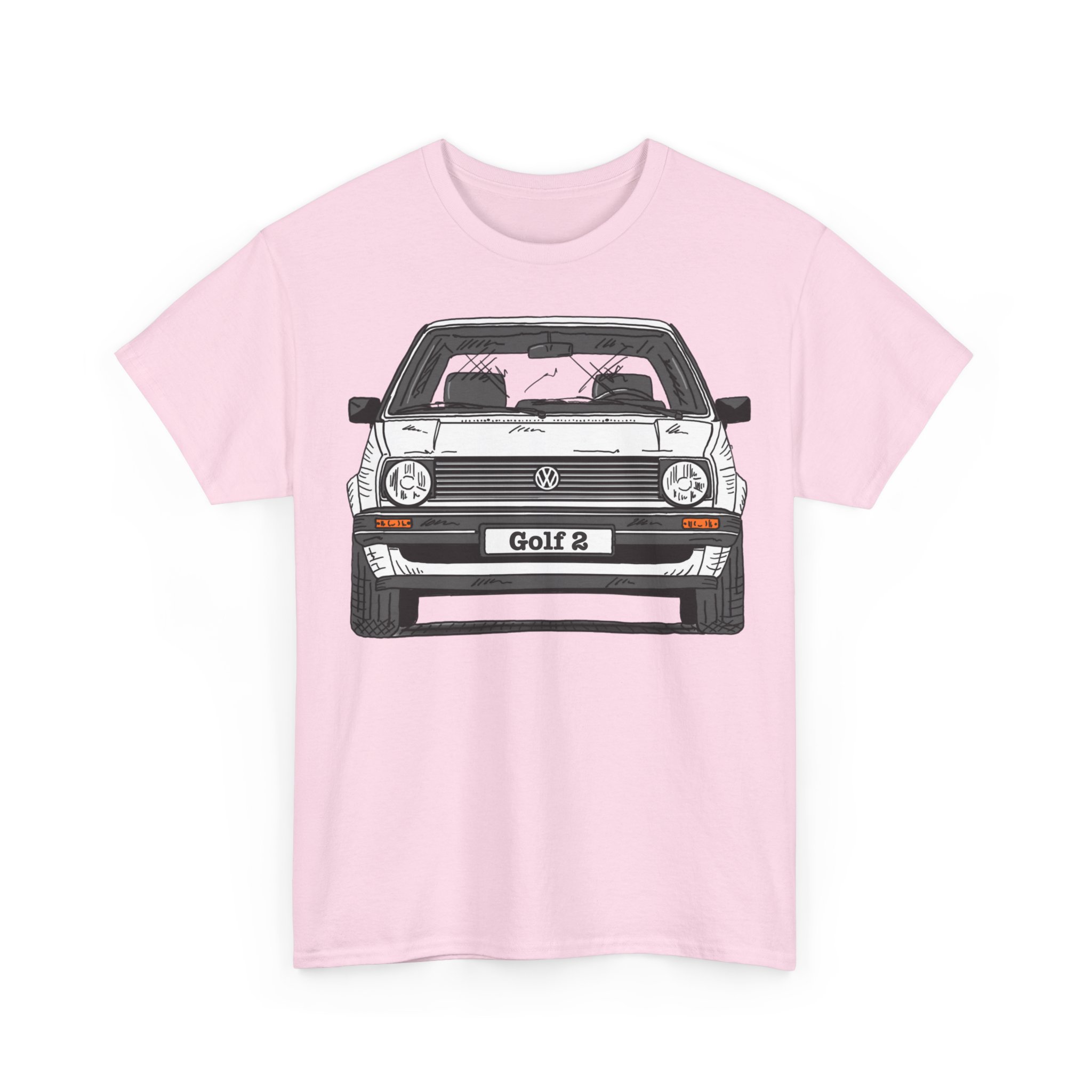 T-Shirt, Golf 2, Strichzeichnung, Weiß, personalisierbar – Bild 43