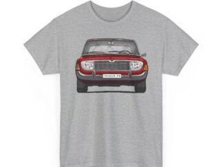 T-Shirt, Ford Taunus P5 17M, Strichzeichnung, Rot, eigenes Kennzeichen möglich