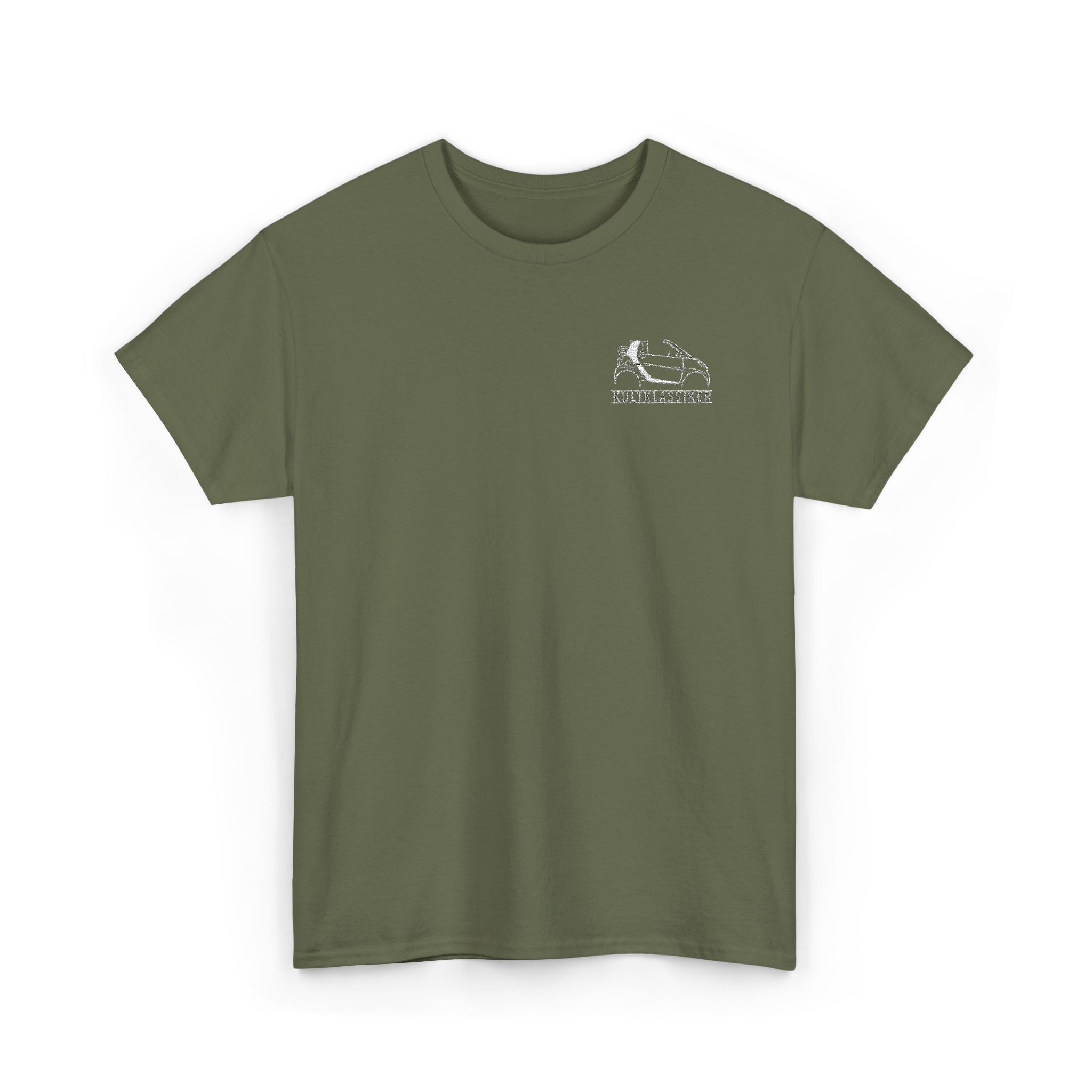 T-Shirt, Stickerei links, Smart Fourtwo Cabrio, A451, Text KULTKLASSIKER, Weiße Schrift – Bild 5