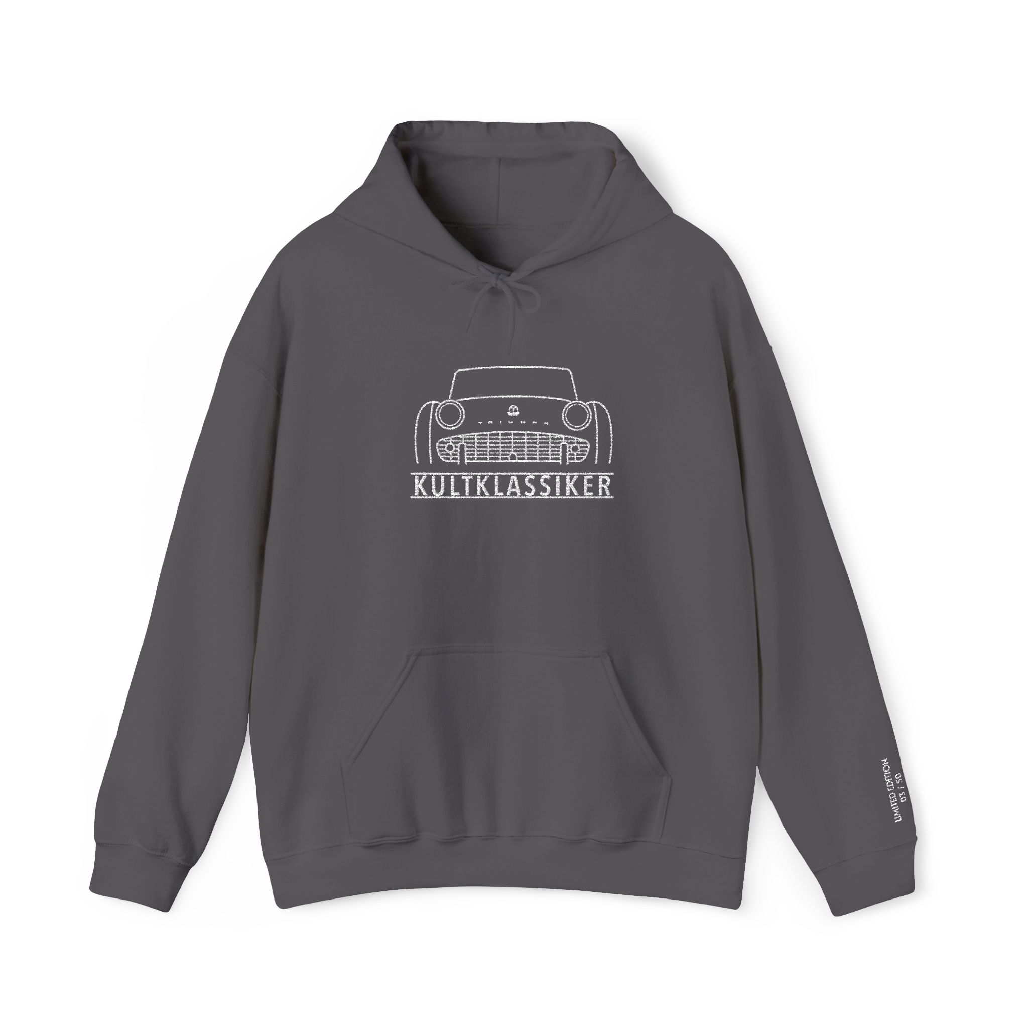 Streng limitiertes Hoodie, nur 50 Exemplare, Triumph TR3A, TR3B, Vorderseite und Ärmel edel bestickt – Bild 20