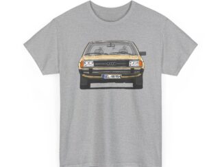 T-Shirt, Audi 100 C2, Strichzeichnung, Mexico Beige, GEL KK 95H