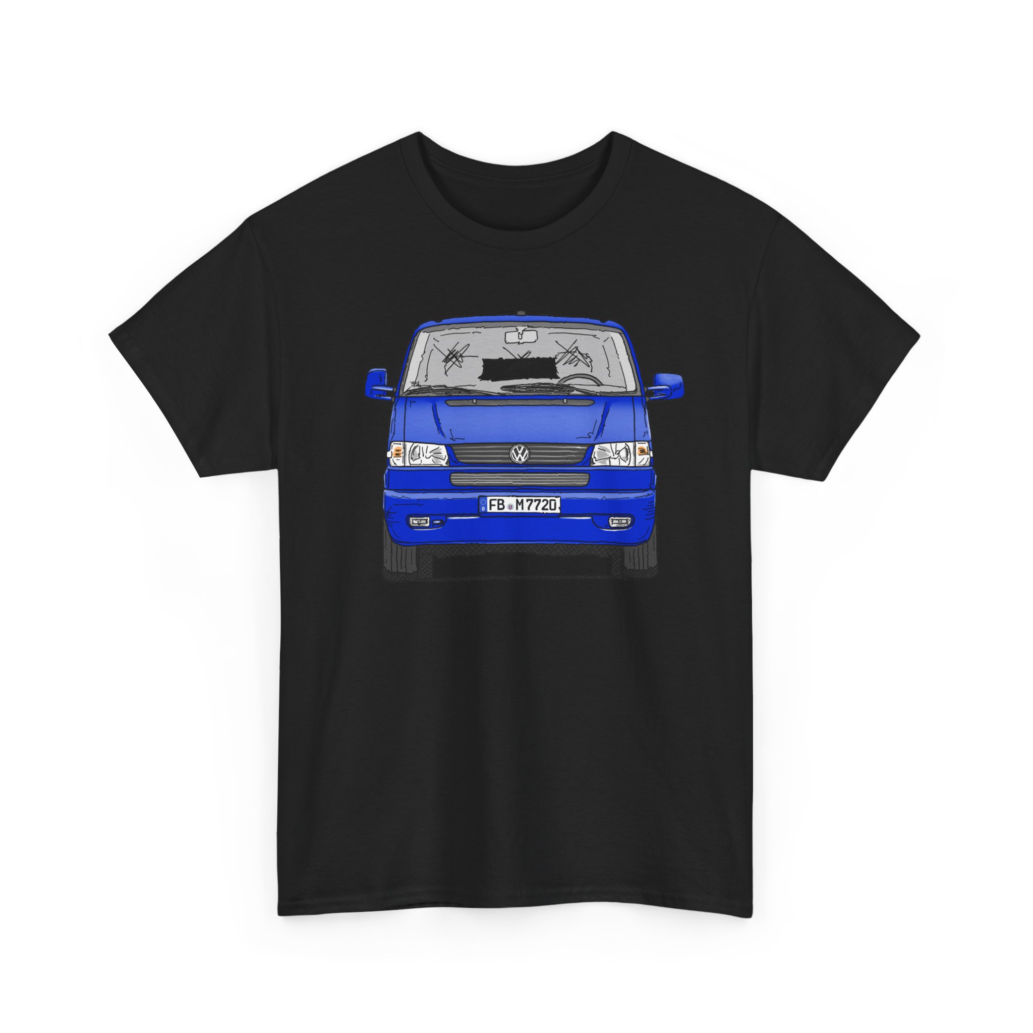 T-Shirt, VW T4 GP, Bulli, Strichzeichnung, Blau, FB M 7720 – Bild 7